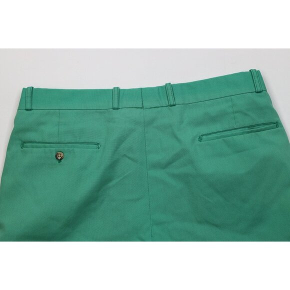 Vintage 70s Streetwear Mens 32 Distressed Above Knee Chino Golf Shorts Green USA - Picture 9 of 12